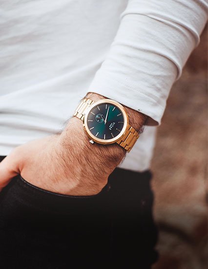 Emerald Gold Watch