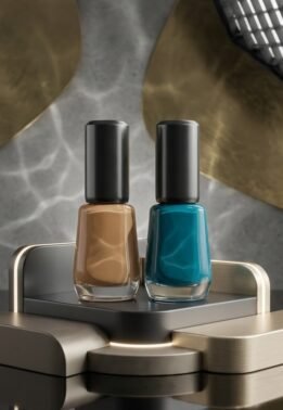 Nail Polish ( Color - beige, cream & Blue )