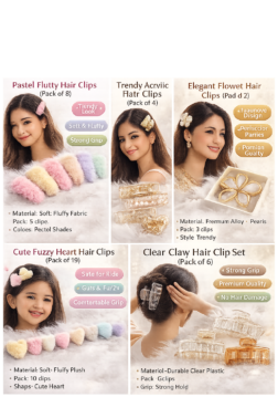 Unique Women Hair Clips & Hair Pins(2pair)