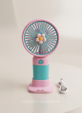 Mini hand fan built-in rechargeable-battery